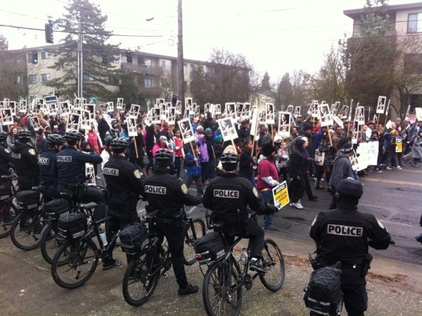 Thats right, our police roll on bikes. Only in Seattle lol